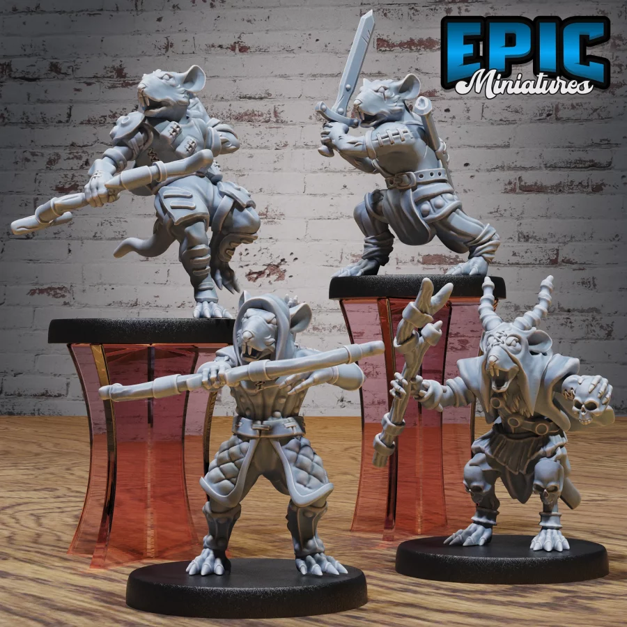 Rat Folk Tribe Warrior / Rat Folk Tribe Archer / Rat Folk Tribe Ranger / Rat Folk Tribe Shaman Set
