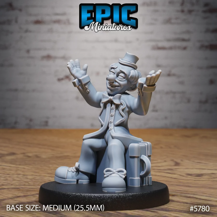 Shrugging Clown / Monocycle Clown / Punching Clown / Mocking Clown Set - Image 2