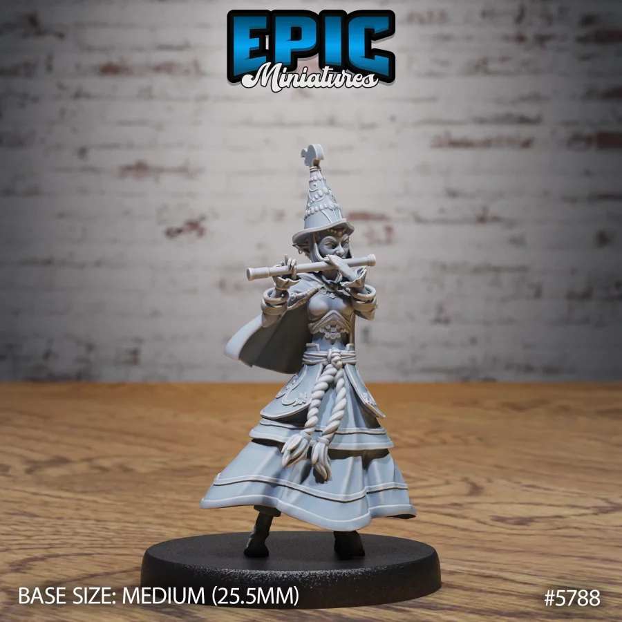 Half-Elf Bard Flute (Medium)