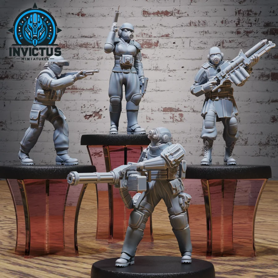 Iron Wolves Gasmask / Iron Wolves Soldier / Iron Wolves Shotgun / Iron Wolves Minigun Set