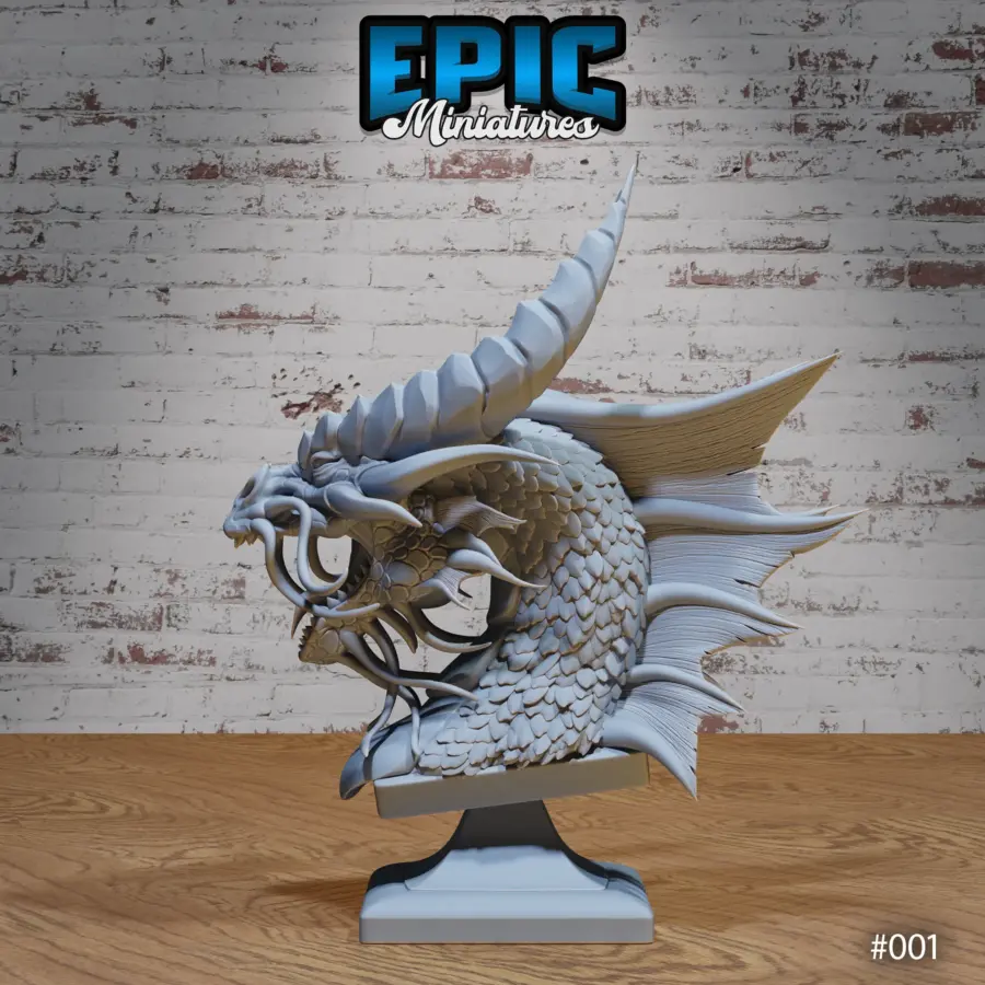 Gold Dragon Bust - Image 4