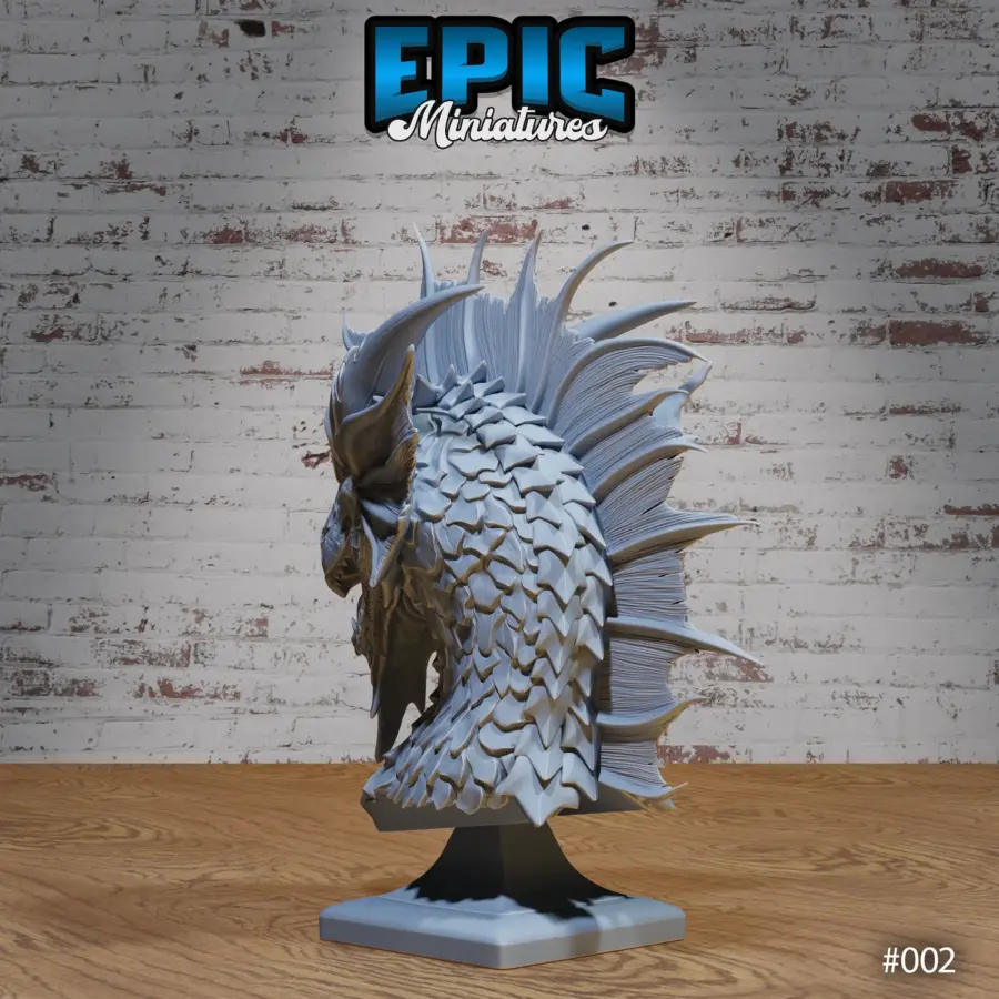 Silver Dragon Bust - Image 4