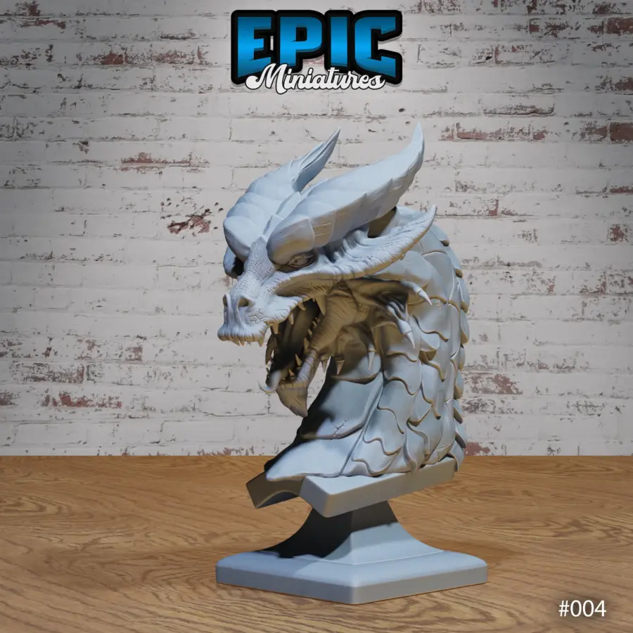 Copper Dragon Bust