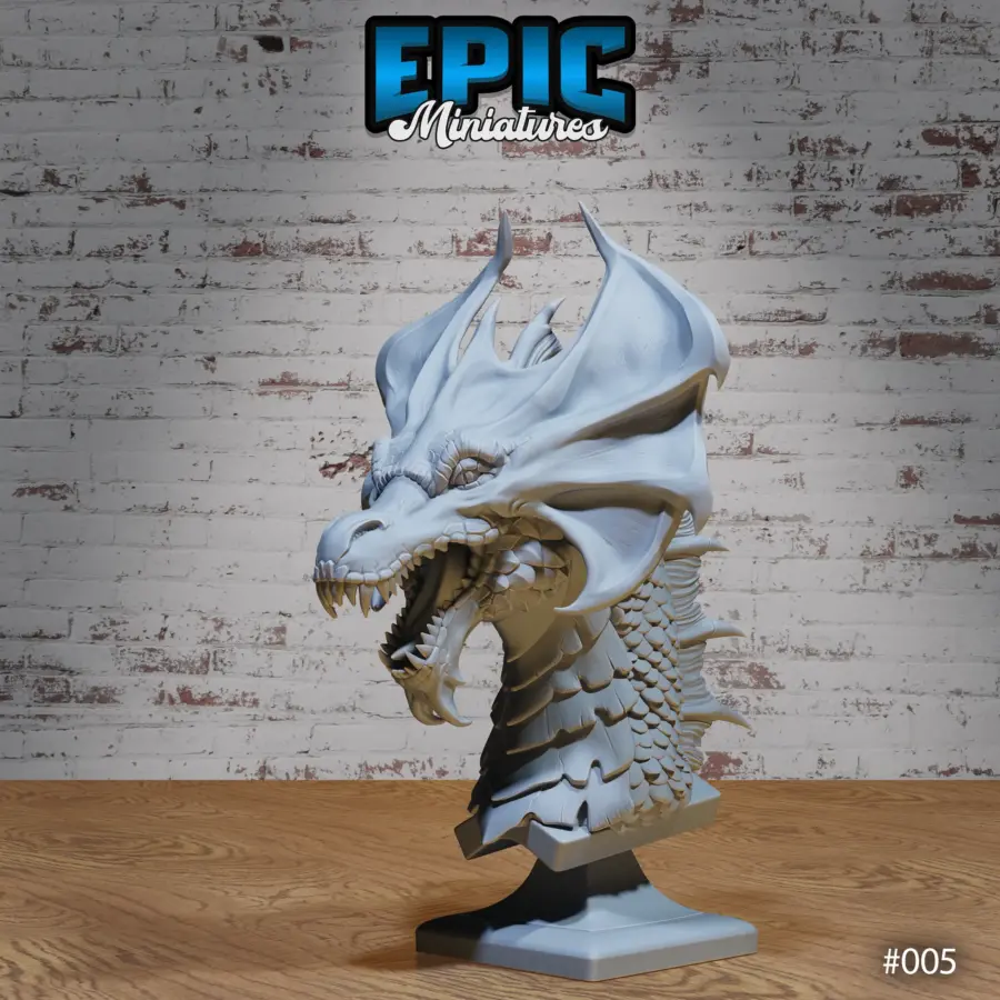 Brass Dragon Bust