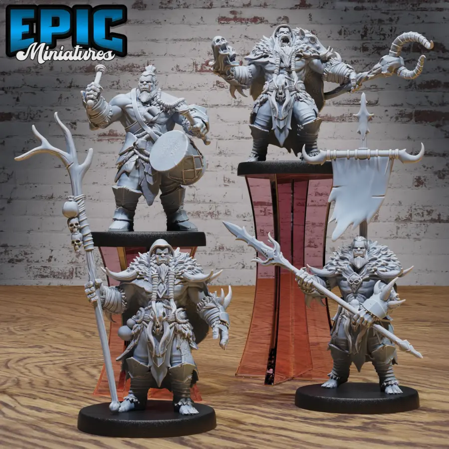 Orc Army Shaman / Orc Army Shaman Magic / Orc Army Bannerman Spear / Orc Army Drums Set