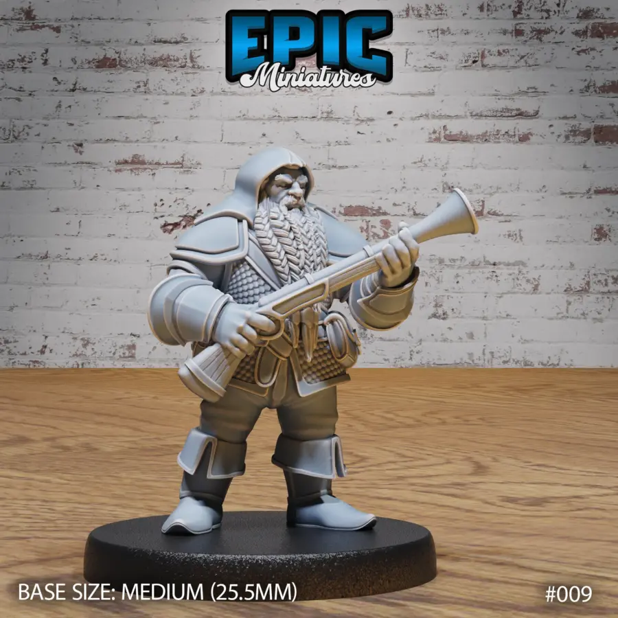Dwarf Army Musketeer (Medium)