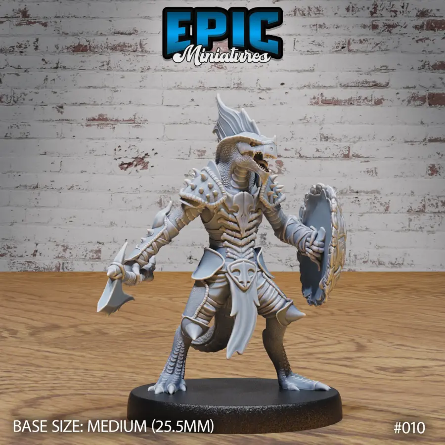 Lizard Folk Army Axe & Shield (Medium)