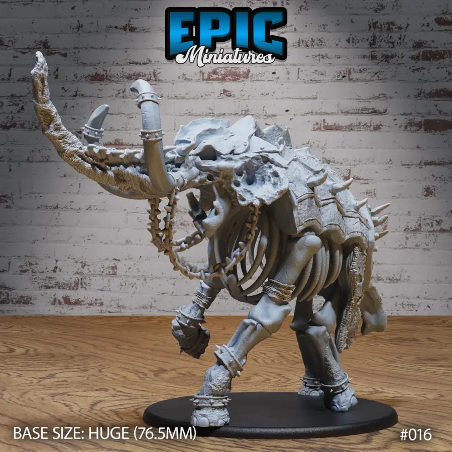Elephant Skeleton Running (Huge)