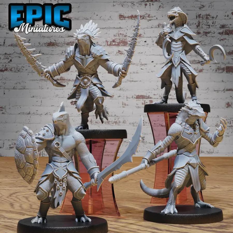 Lizard Folk Army Monk / Lizard Folk Army Sickle / Lizard Folk Army Sword & Shield / Lizard Folk Army Dual Swords Set