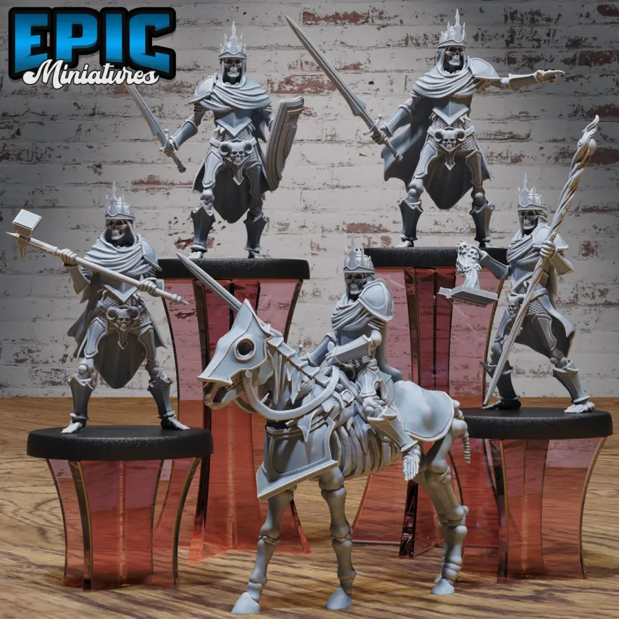 Skeleton Leader Commanding / Skeleton Leader Magic / Skeleton Leader Hammer / Skeleton Leader Sword & Shield / Skeleton Leader Mounted Set