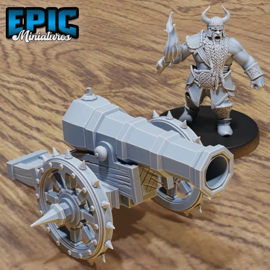 Siege Cannon / Dwarf Army Cannoneer Torch Set
