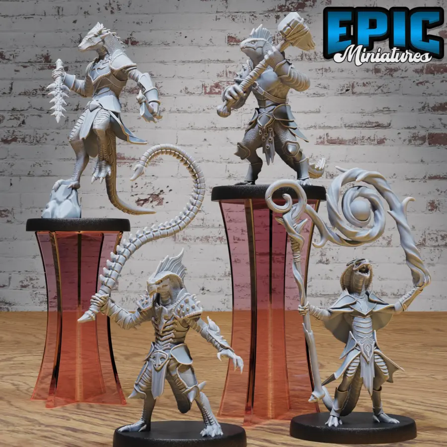 Lizard Folk Army Whip / Lizard Folk Army Dagger & Axe / Lizard Folk Army Magic / Lizard Folk Army Hammer Set
