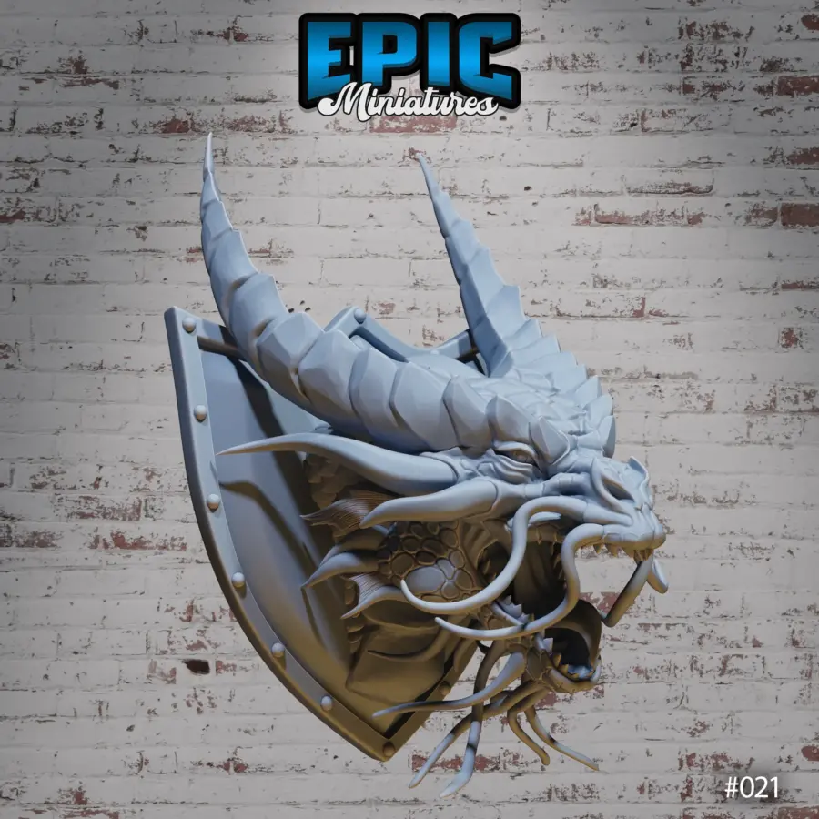 Gold Dragon Wall-Trophy - Image 2