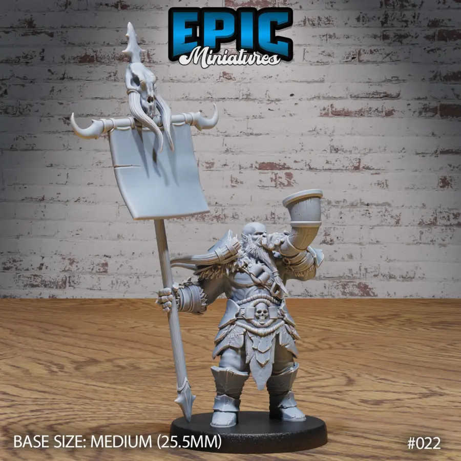 Orc Army Bannerman Horn (Medium)
