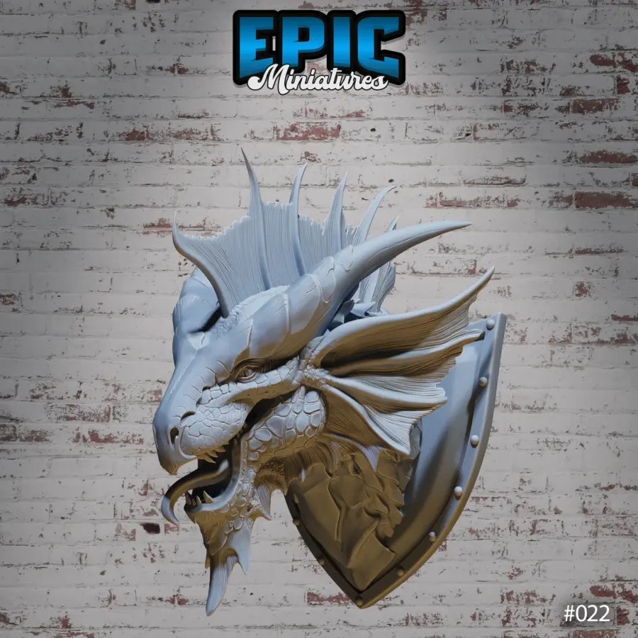 Silver Dragon Wall-Trophy