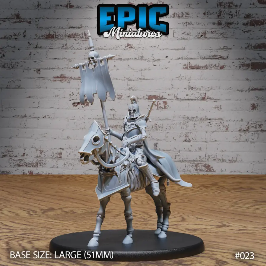 Skeleton Army Bannerman Mounted (Large)