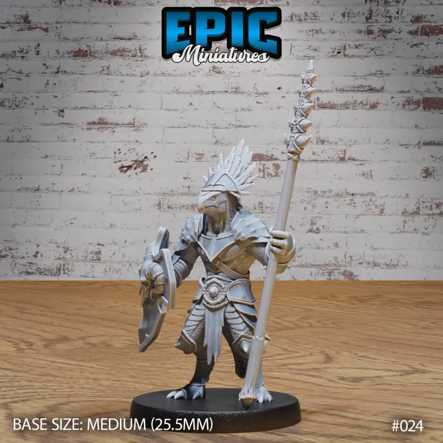 Lizard Folk Army Spear & Shield (Medium)