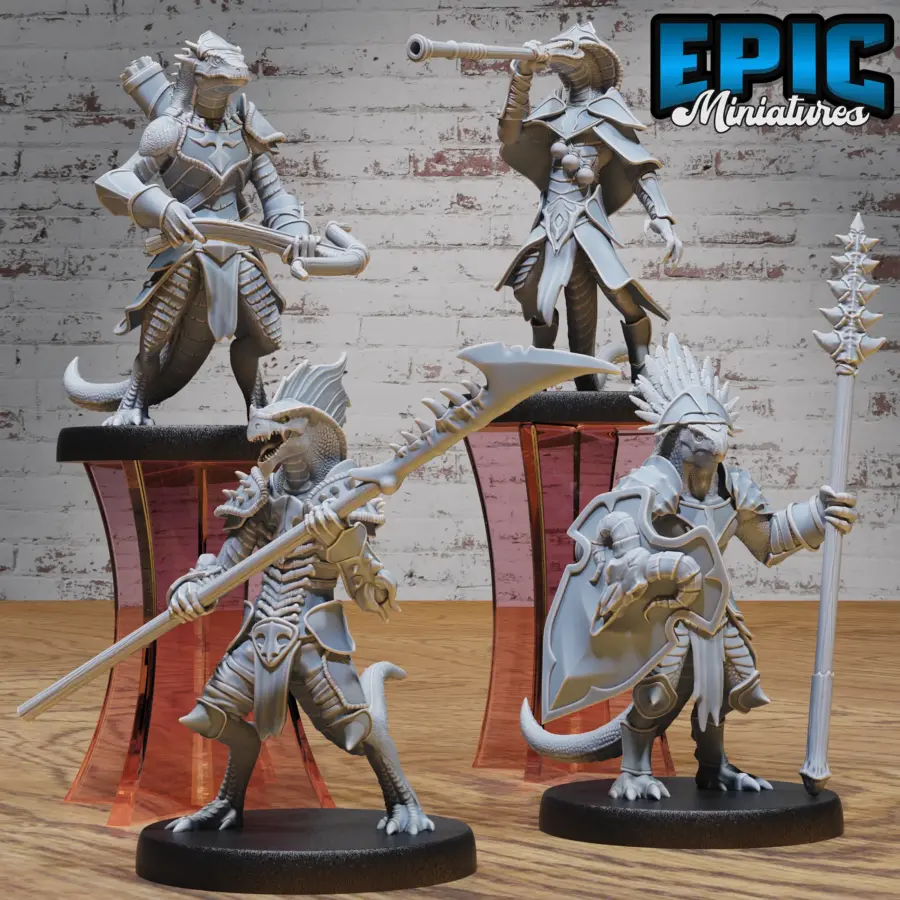 Lizard Folk Army Spear & Shield / Lizard Folk Army Halberd / Lizard Folk Army Crossbow / Lizard Folk Army Blowpipe Set