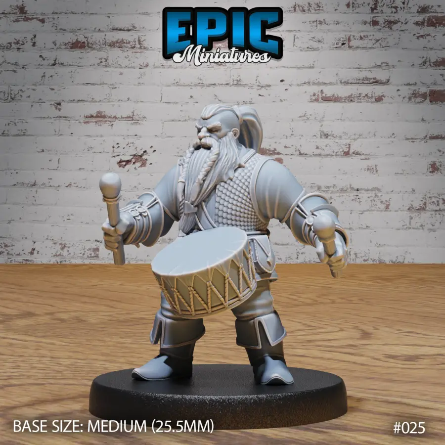 Dwarf Army Spearman / Dwarf Army Drummer / Dwarf Army Crossbow Set - Image 4