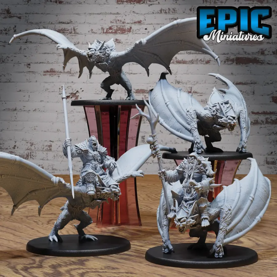 Orc Army Bat Mount / Orc Army Bat Rider Shaman / Orc Army Bat Mount Angry / Orc Army Bat Rider Spear Set