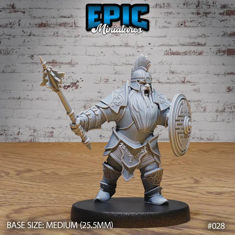 Dwarf Army Mace & Shield (Medium)