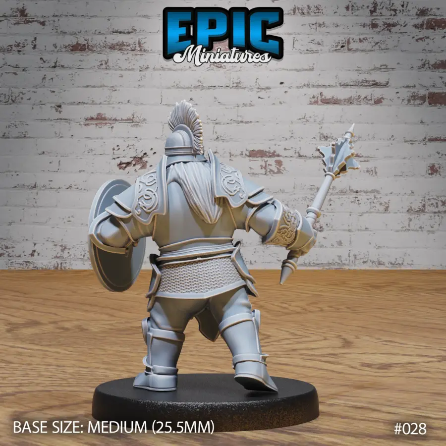 Dwarf Army Mace & Shield (Medium) - Image 2
