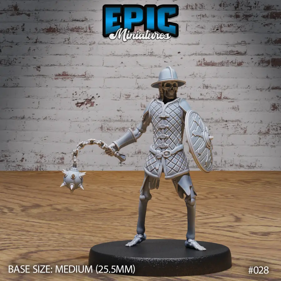 Skeleton Army Morning Star & Shield (Medium)