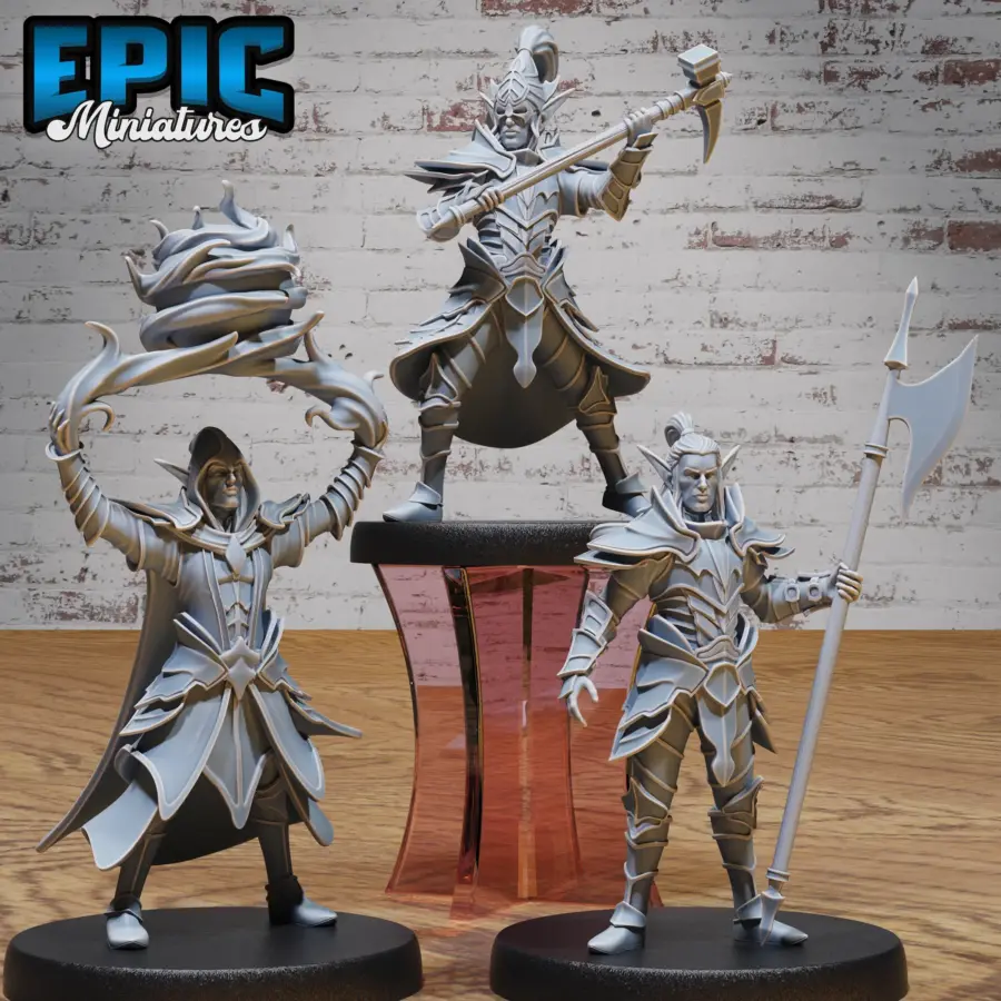 Dark Elf Army Hammer / Dark Elf Army Archmage / Dark Elf Army Halberd Set