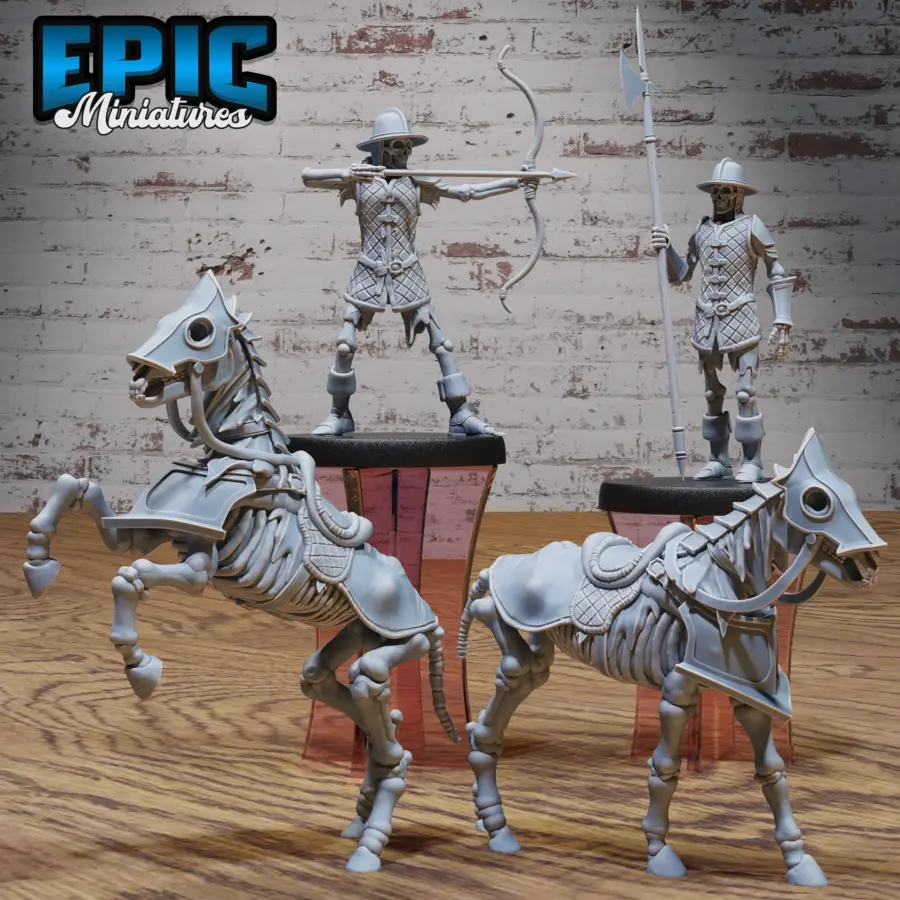 Skeleton Army Horse Mount / Skeleton Army Horse Mount Attacking / Skeleton Army Guard / Skeleton Army Archer Set
