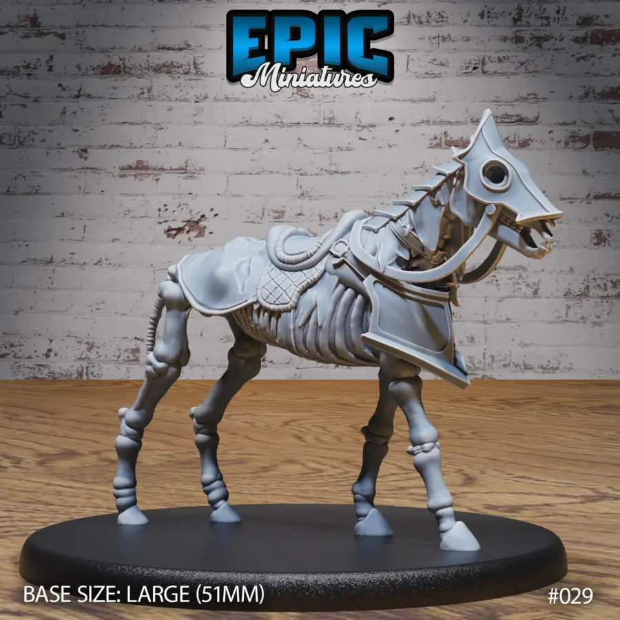Skeleton Army Horse Mount (Large)