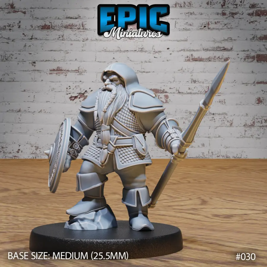 Dwarf Army Spear & Shield (Medium)