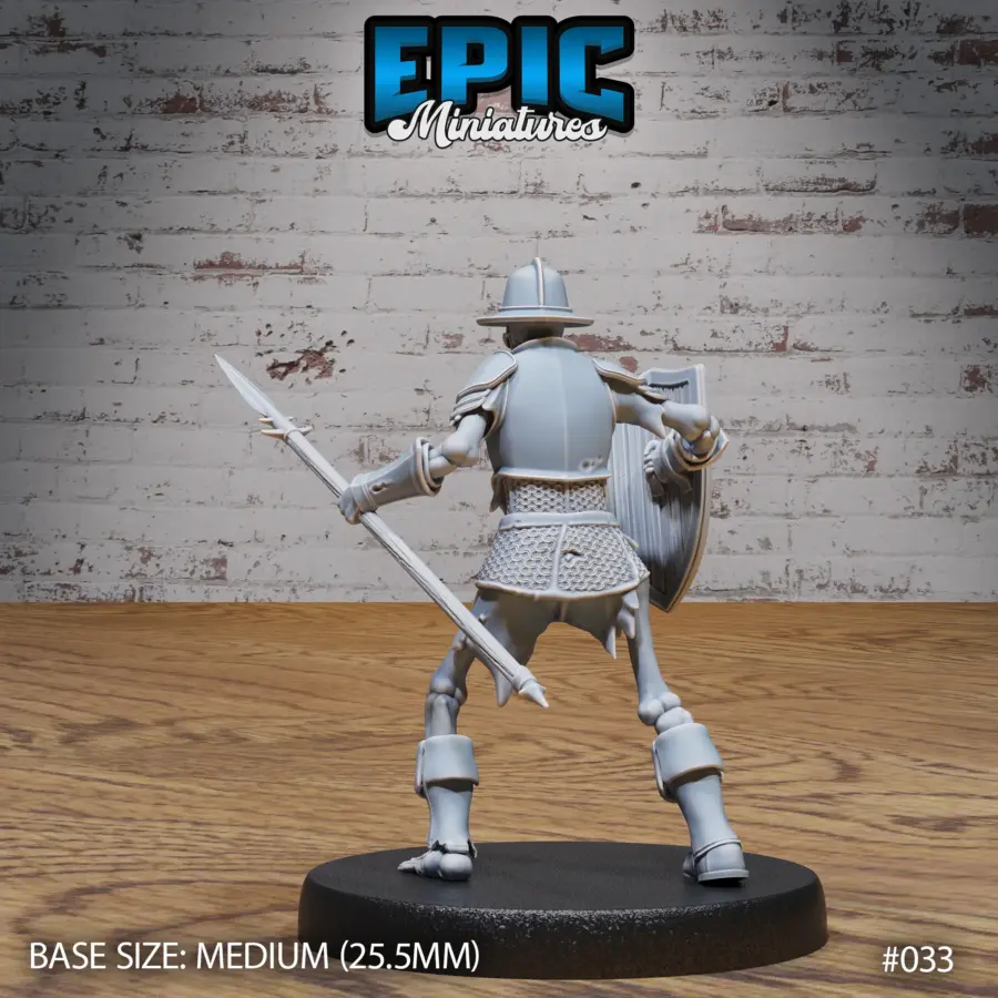 Skeleton Army Spear & Shield (Medium) - Image 2