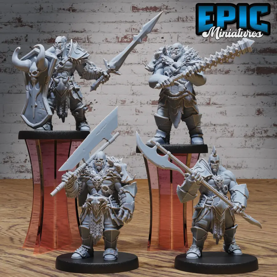 Orc Army Sword & Shield / Orc Army Mace / Orc Army Cleaver / Orc Army Halberd Set