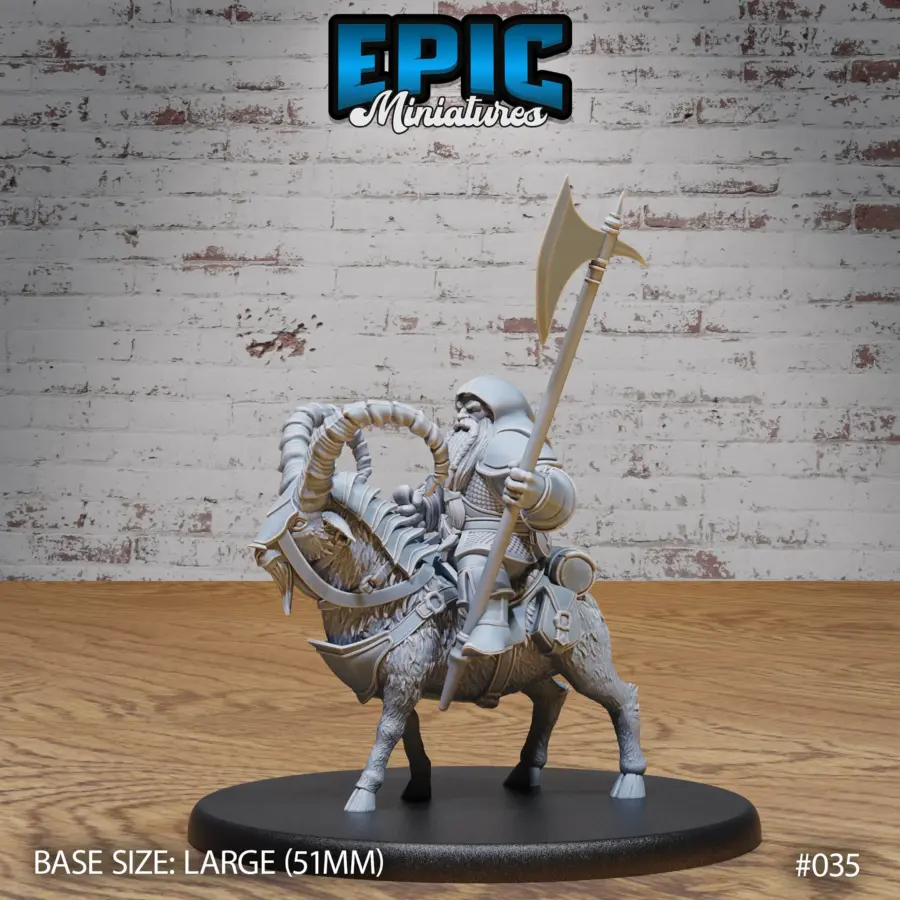 Dwarf Army Goat Rider (Large)