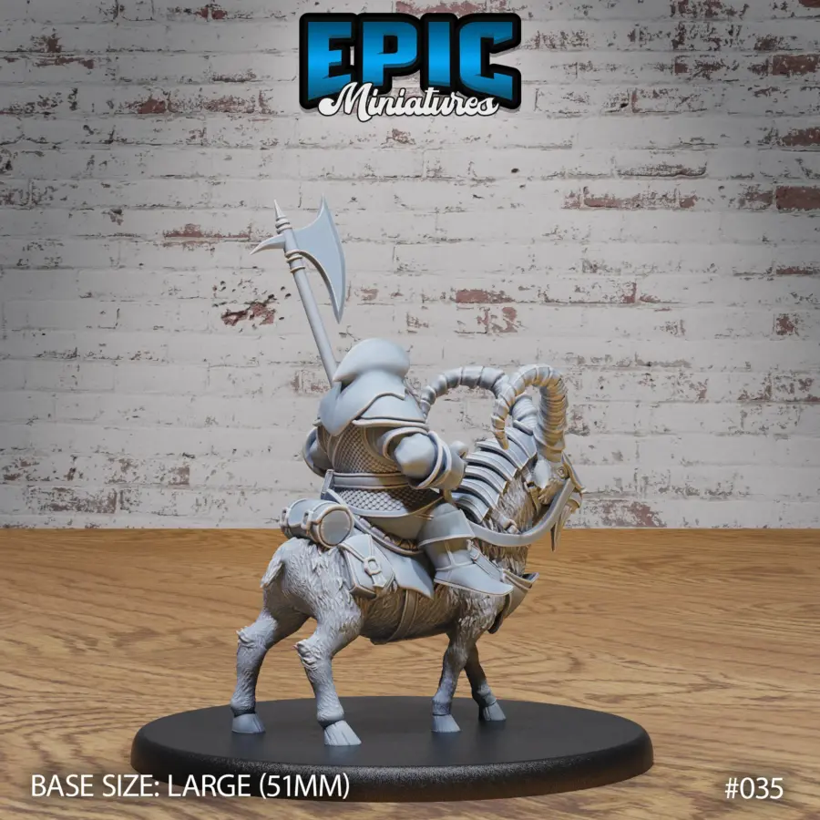 Dwarf Army Goat Rider (Large) - Image 2