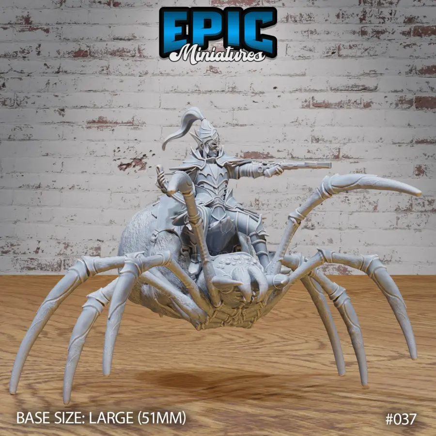 Dark Elf Spider Rider Attacking (Large)