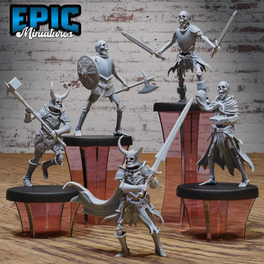Skeleton Army Double Sword / Skeleton Army Spellbook / Skeleton Army Axe & Shield / Skeleton Army Longsword / Skeleton Army Hammer Set