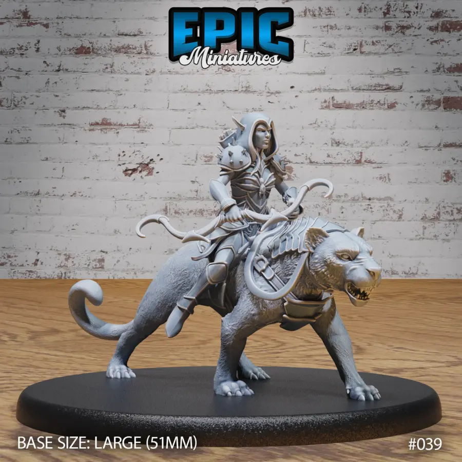 Dark Elf Panther Rider (Large)