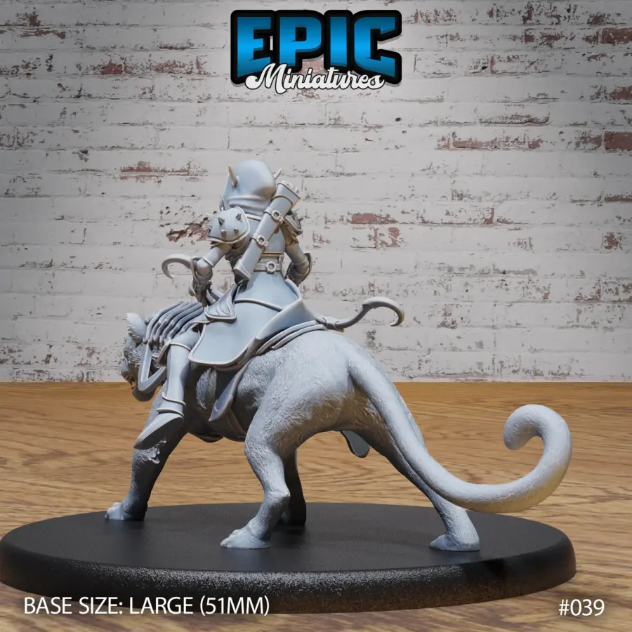 Dark Elf Panther Rider (Large) - Image 2