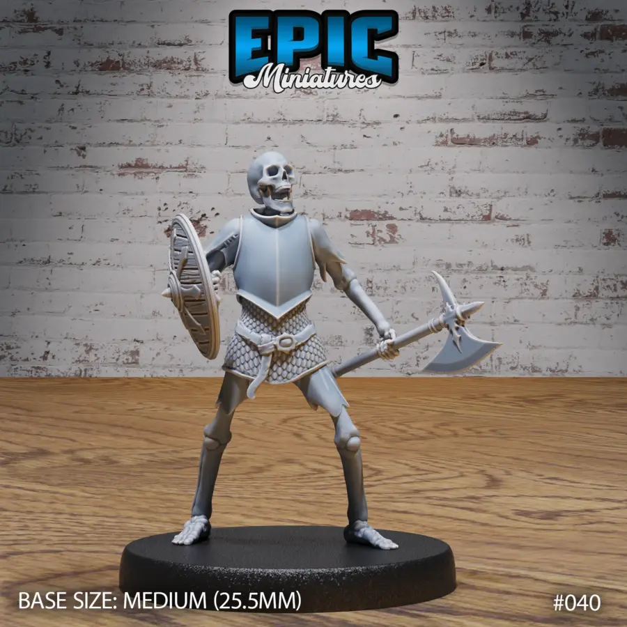 Skeleton Army Axe & Shield (Medium)