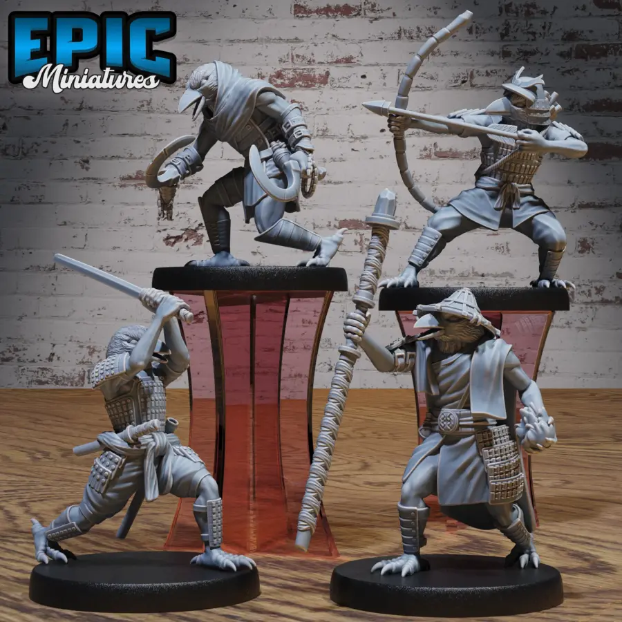 Kenku Bird Tribe Samurai / Kenku Bird Tribe Archer / Kenku Bird Tribe Wizard / Kenku Bird Tribe Rogue Set