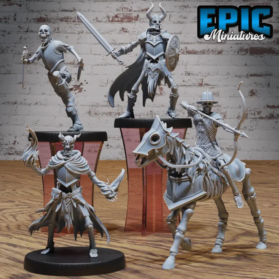 Skeleton Army Archer Mounted / Skeleton Army Dagger / Skeleton Army Sword & Shield / Skeleton Army Sorcerer Set