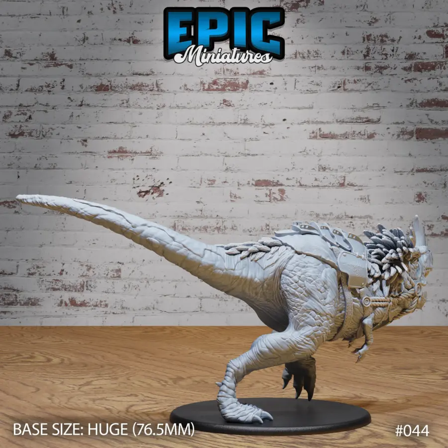 Horned Rex Chasing - 2 variations (Huge) - Image 3