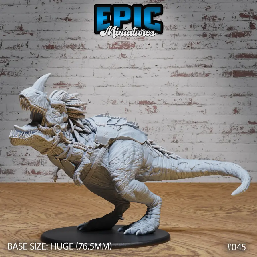 Horned Rex Roaring - 2 variations (Huge)