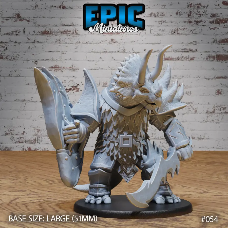 Triceratops Folk Warrior (Large)