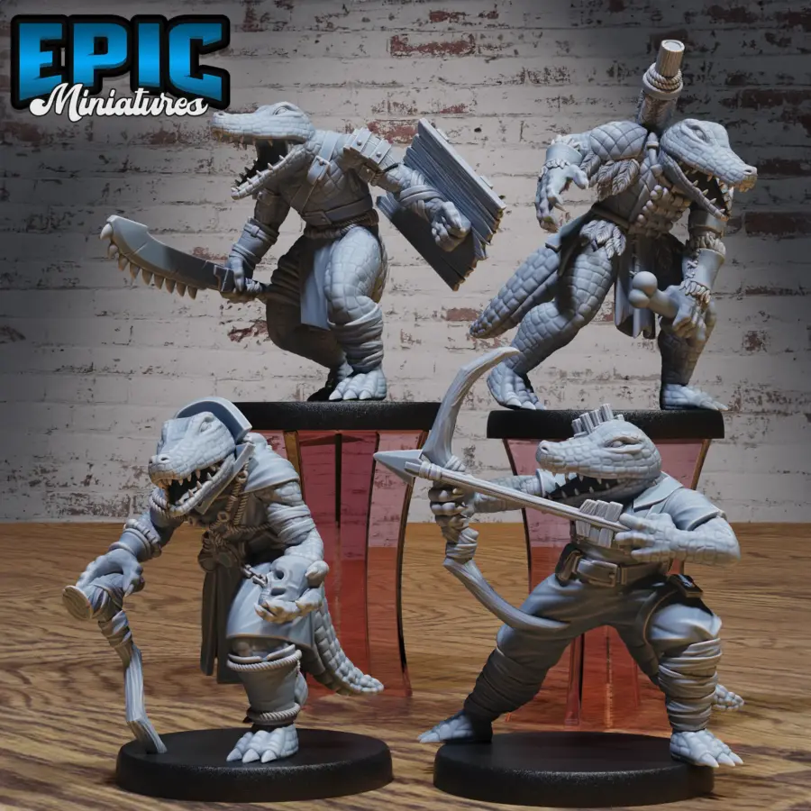 Alligator Folk Necromancer / Alligator Folk Archer / Alligator Folk Warrior / Alligator Folk Shaman Set