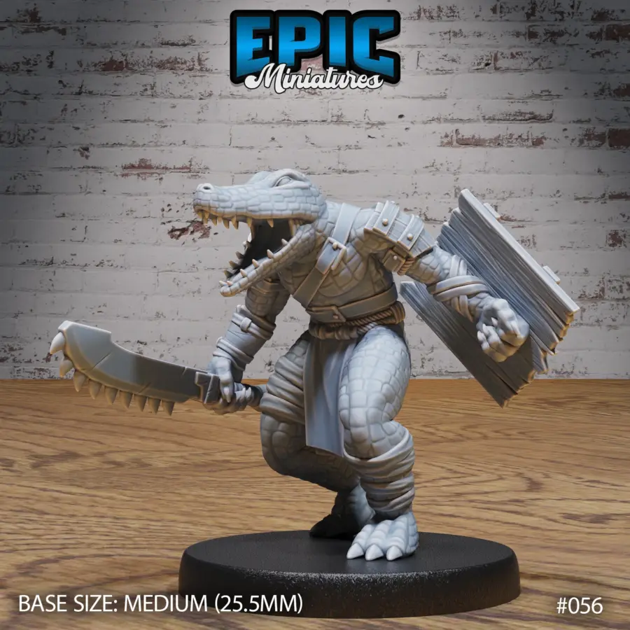 Alligator Folk Warrior (Medium)