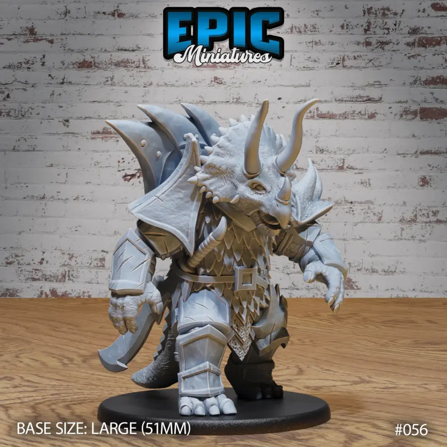 Triceratops Folk Warrior Walk (Large)