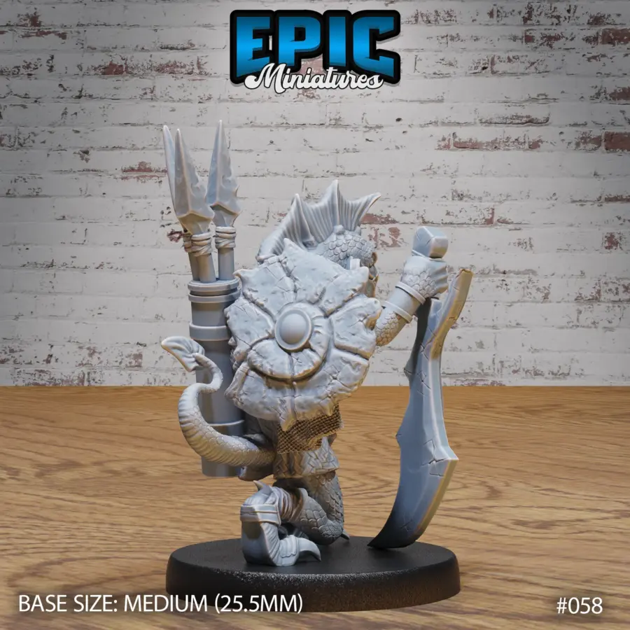 Tribal Lizard Folk Kneel (Medium) - Image 2