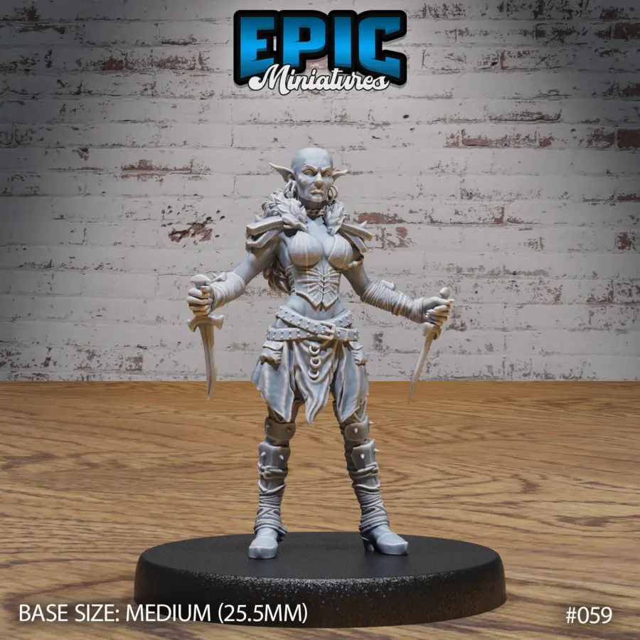 Hobgoblin Adventurer Female Daggers (Medium)